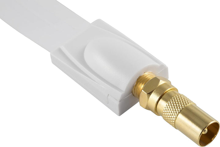 POPPSTAR 2x 28cm SAT Fensterdurchführung (0,2 mm Fensterdurchführung SAT Kabel sehr flach), 4x F-Ste