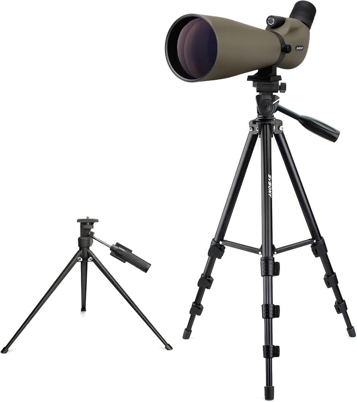 Svbony SV401 Spektiv mit Doppel Stativ, HD 20-60X80 Wasserdichtes Abgewinkeltes Okular Porro Prisma