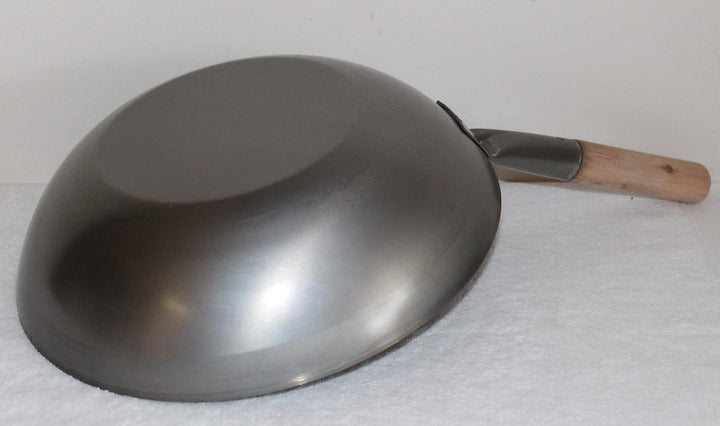 Wok ca. 33 cm Durchmesser flacher Boden für Gas, Gastronomie, Wokpfanne