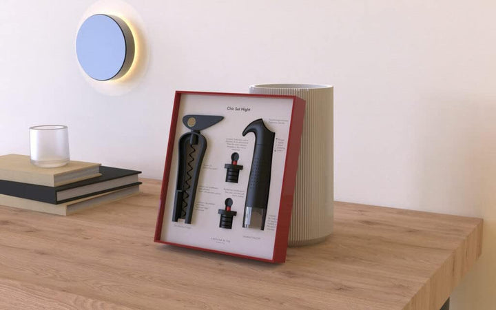 L'ATELIER DU VIN - Chic Set Night - Sommelier-Box, Geschenkbox - Korkenzieher Chic Monsieur Night -