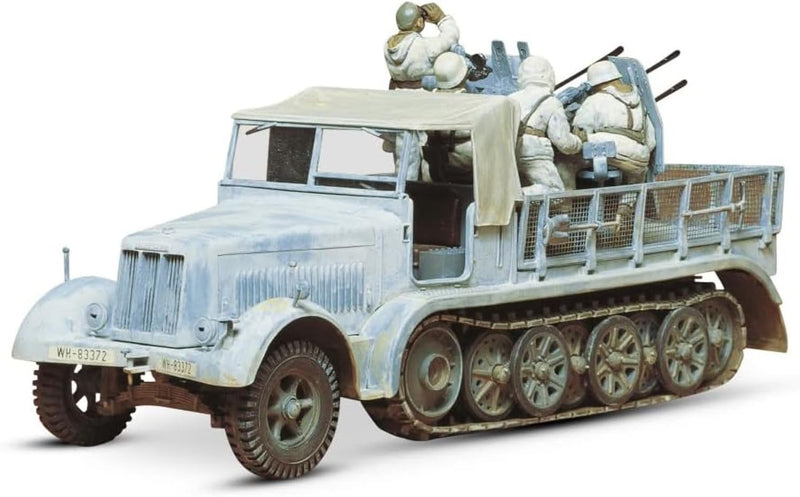 Tamiya 300035050-1:35 WWII Deutsche Halbkette mit Vierl-Flak (5)