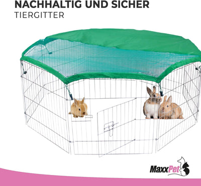 MaxxPet Kaninchenstall mit Parcours – Kaninchenstall – Kaninchenstall – Käfig für Kaninchen (80 x 75