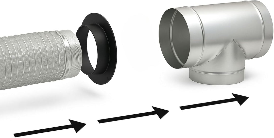 Weedness T-Stück 150 mm - Rohrlüfter Abluft Aktivkohlefilter Grow Lüfter Ablauftschlauch Adapter Kli