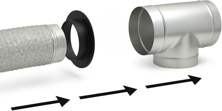Weedness T-Stück 200 mm - Rohrlüfter Abluft Aktivkohlefilter Grow Lüfter Ablauftschlauch Adapter Kli