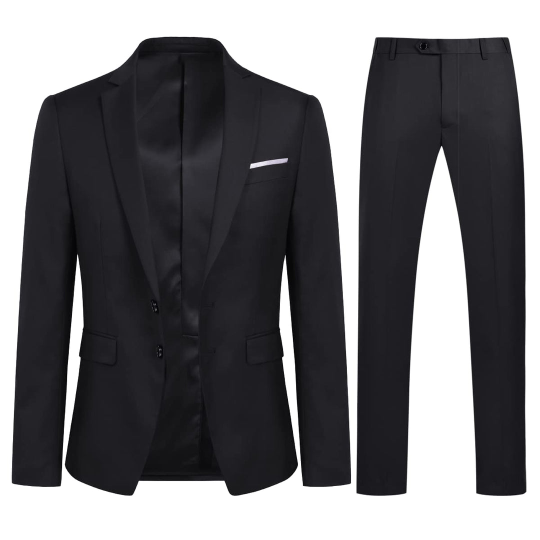 YOUTHUP Herren Anzug 2 Teilig Anzüge Modern Slim Fit Herrenanzug für Business Hochzeit Sakko Hose S