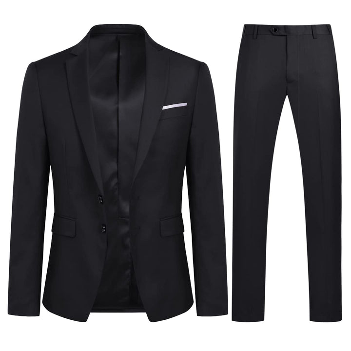YOUTHUP Herren Anzug 2 Teilig Anzüge Modern Slim Fit Herrenanzug für Business Hochzeit Sakko Hose S