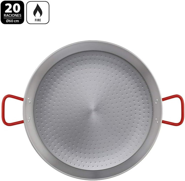Metaltex 7398120000 Paella-Pfanne, polierter Stahl, Stahl Poliert 20 Raciones, Poliert 20 Raciones