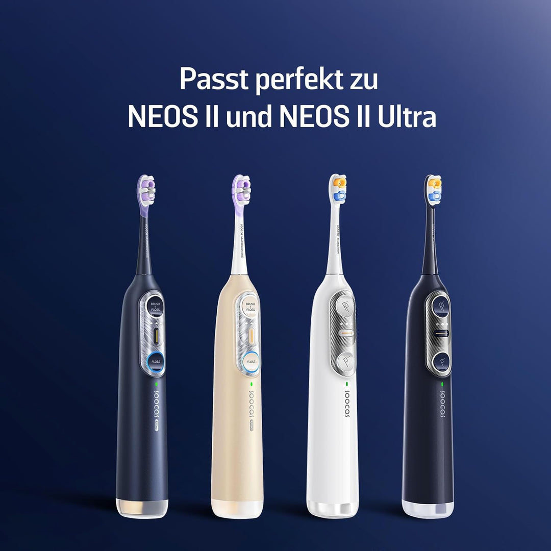 Soocas Multiclean Ultra Clean Zahnbürstenköpfe - 2 Ersatzbürsten, kompatibel mit NEOS II und NEOS II
