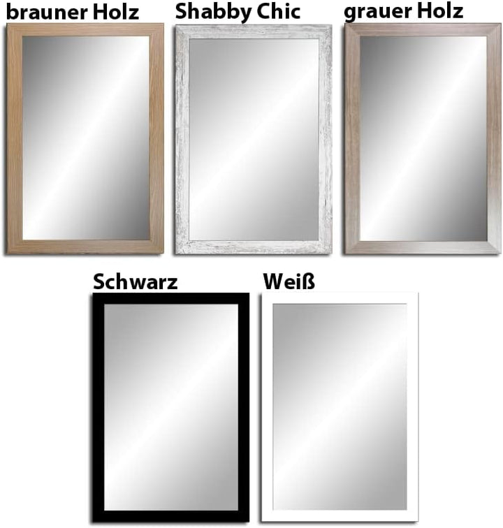 Ramix Spiegel mit Rahmen 117x47 cm, 47x117 cm, 5 Farben Rahmen, Fester Rahmen, Stabiler Rückwand, Ra