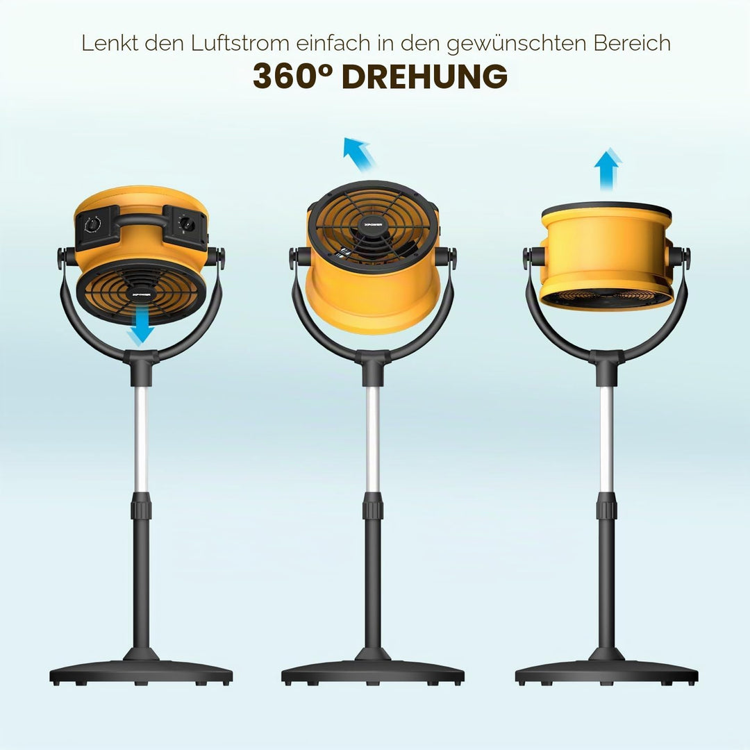 XPower FC-100P Hochleistungs-Industrie-Hochgeschwindigkeits-Luftbeweger für den ganzen Raum, Luftzir