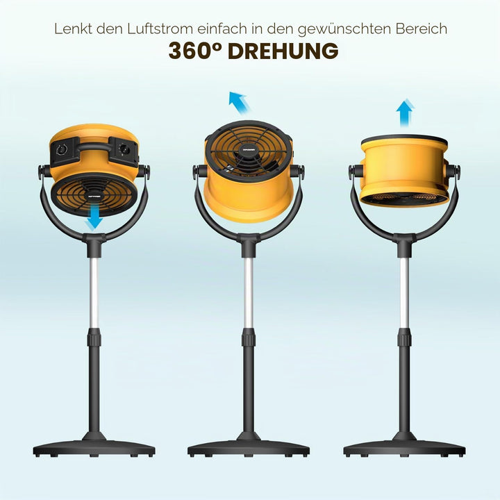 XPower FC-100P Hochleistungs-Industrie-Hochgeschwindigkeits-Luftbeweger für den ganzen Raum, Luftzir
