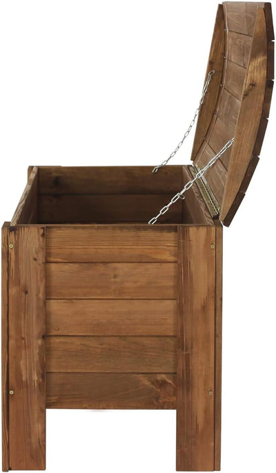 Truhen Holzkiste Truhe Truhen Sitztruhe Wäschetruhe Schatzkiste Piratentruhe Serie B (B-16, Braun) B