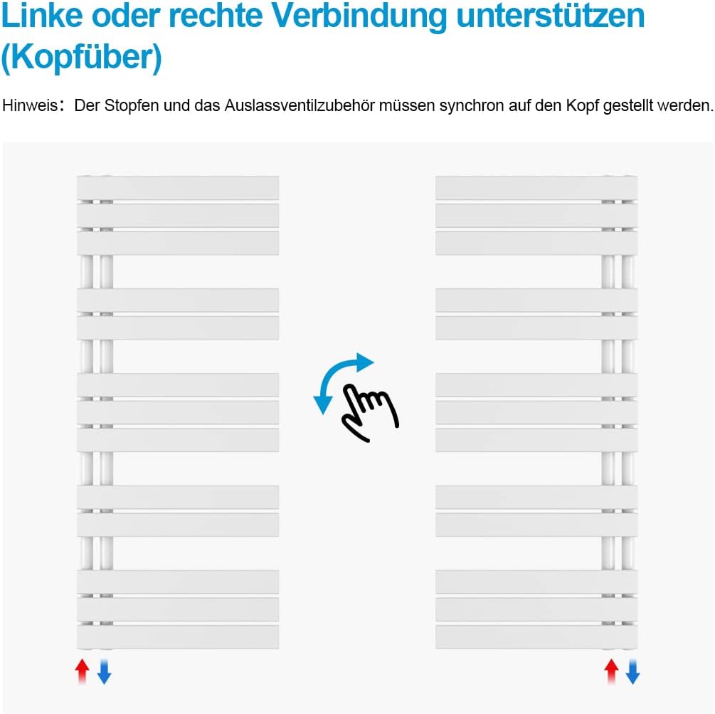 Heilmetz® Badheizkörper Flach Design Heizkörper Handtuchtrockner für Badezimmer Handtuchheizkörper m