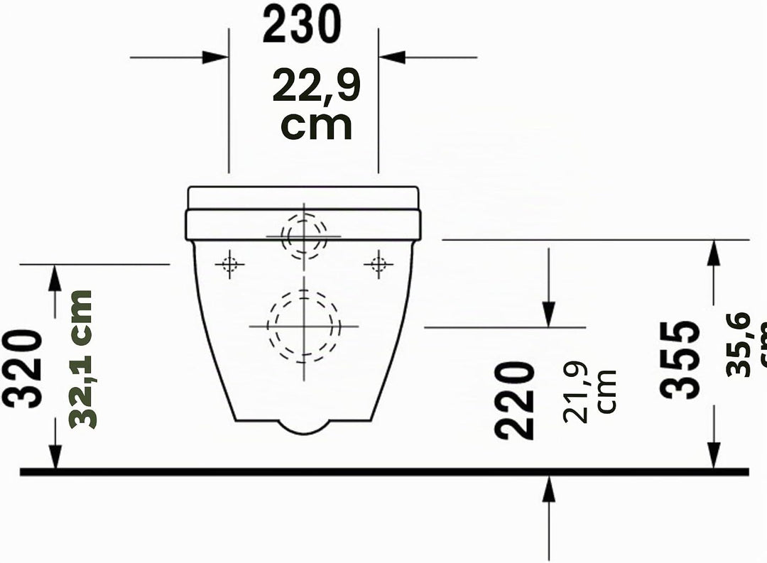 Duravit Starck 3 WC-Suspended Starck 3 230 mm weiss