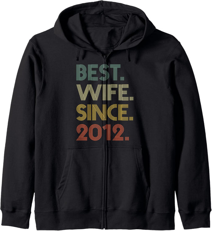 9th Wedding Anniversary Best Wife Since 2012 Kapuzenjacke
