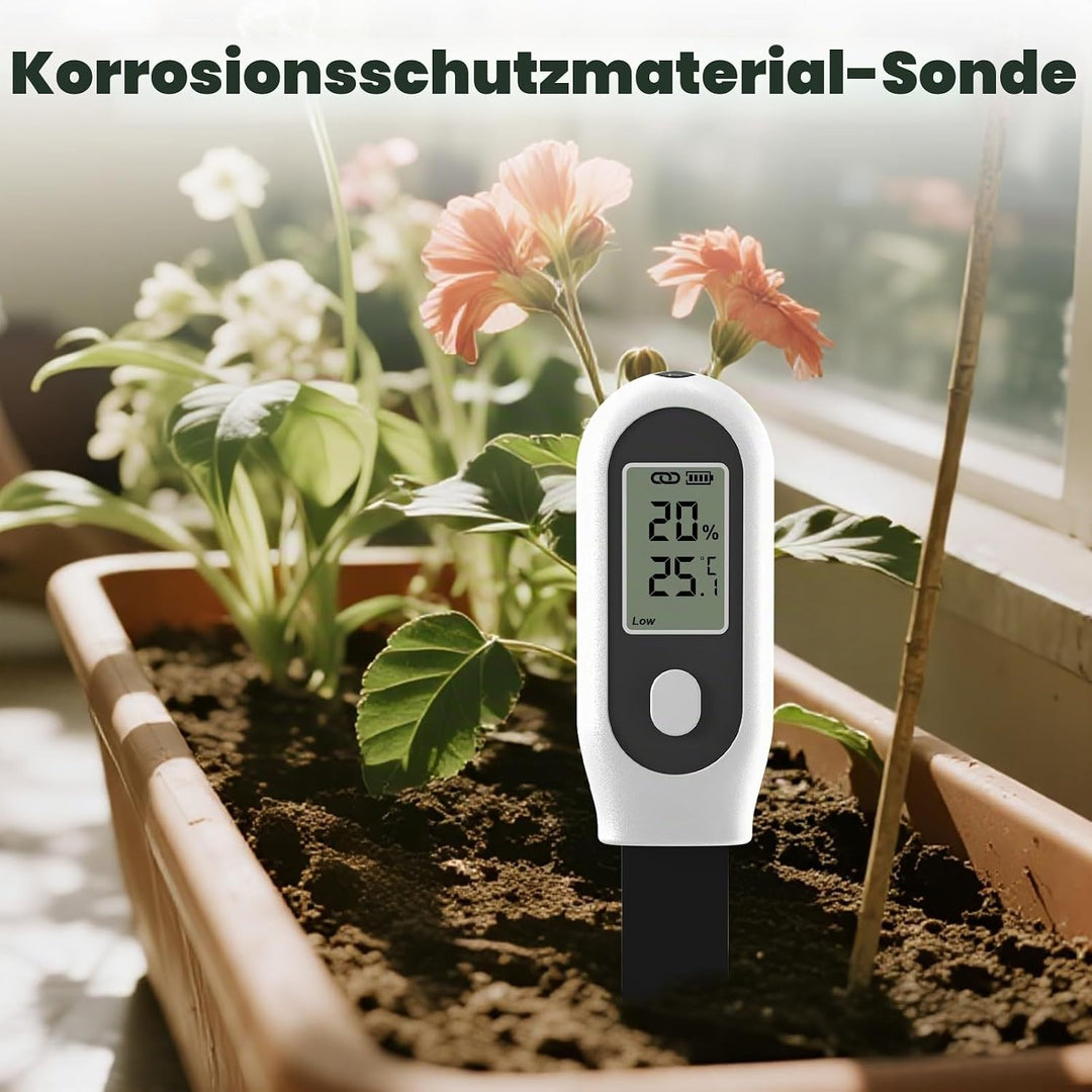 GIEX Zigbee 3-in-1 Bodenfeuchtesensor, 2er-Pack, für Garten mit Temperatur- &amp; Lichtmessung, kompatib
