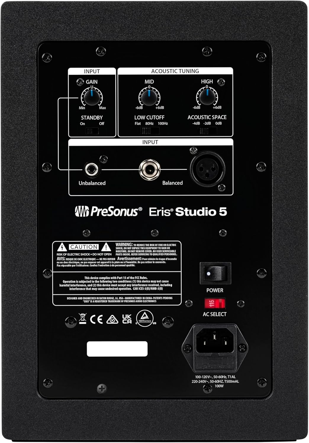 PreSonus Eris Studio 5 – 5,25" Aktive 2-Wege-Studiomonitore mit EBM Waveguide 5.25" treiber, 5.25" t