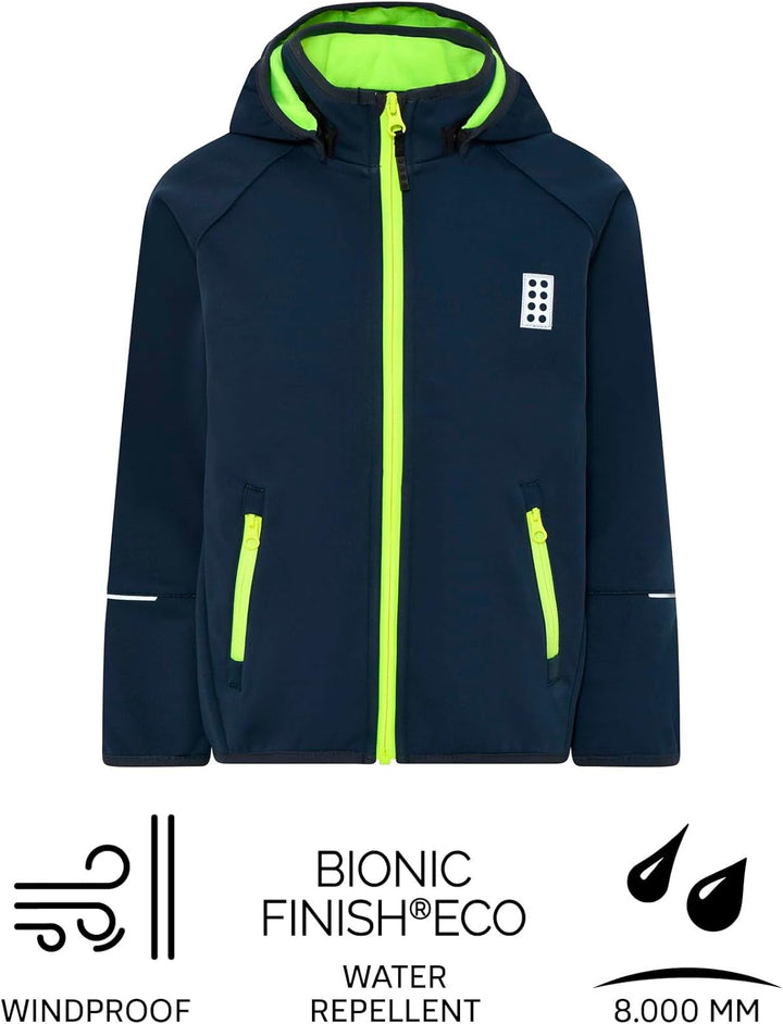 LEGO Jungen Wear Softshelljacke Wasserabweisend Winddicht Atmungsaktiv Jacke 92 590a, 92 590a