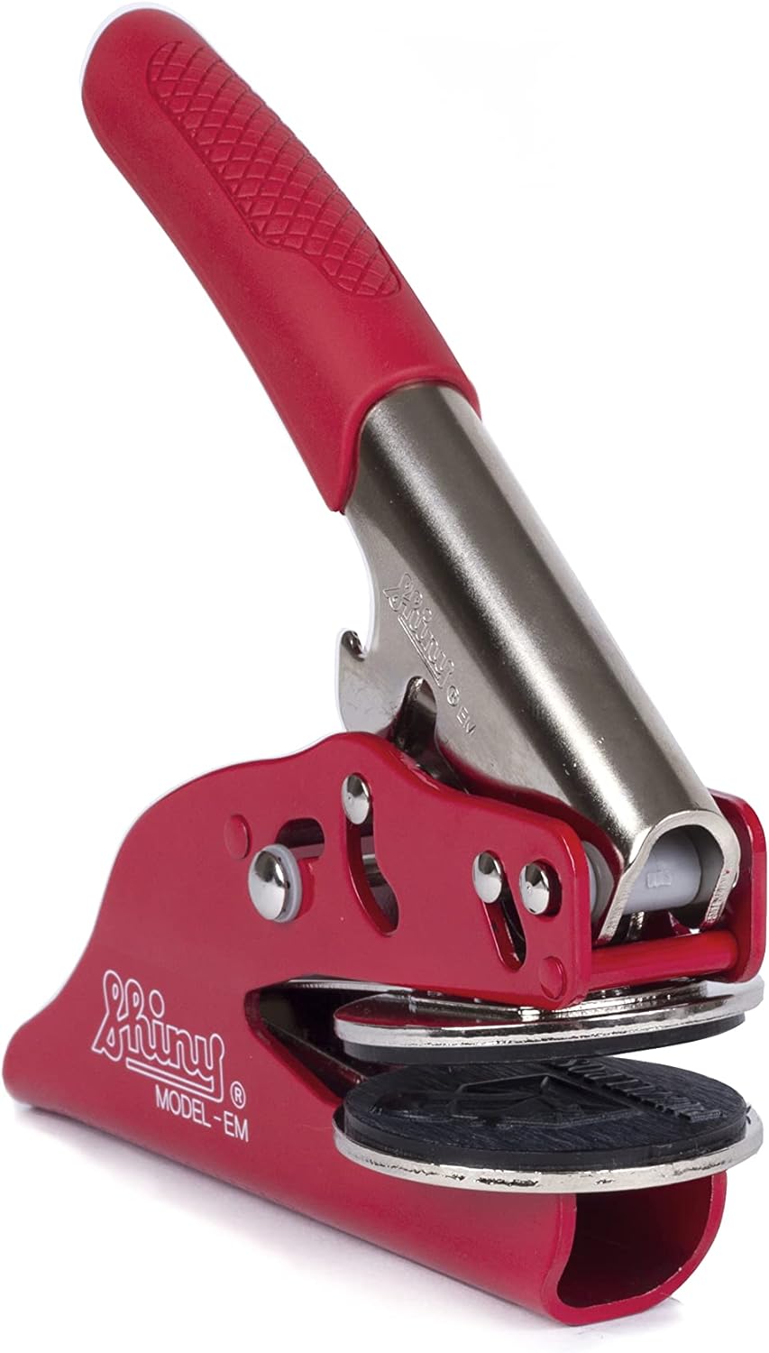 Shiny EM - Trockenstempel - Monogramm - Ø40mm - rot