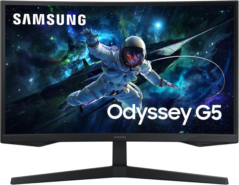 Samsung Odyssey G55C Curved Gaming Monitor, 27 Zoll, Bildschirm mit VA-Panel, 2.560 x 1.440 Pixel, 1