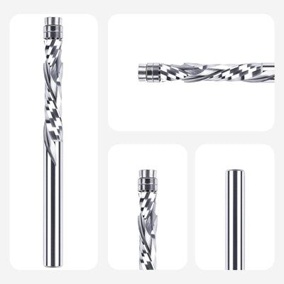 SpeTool Bündigfräser 8mm Schaft Spiralnutfräser Extra Lang Kopierfräser für Oberfräse Up&Down Kompre