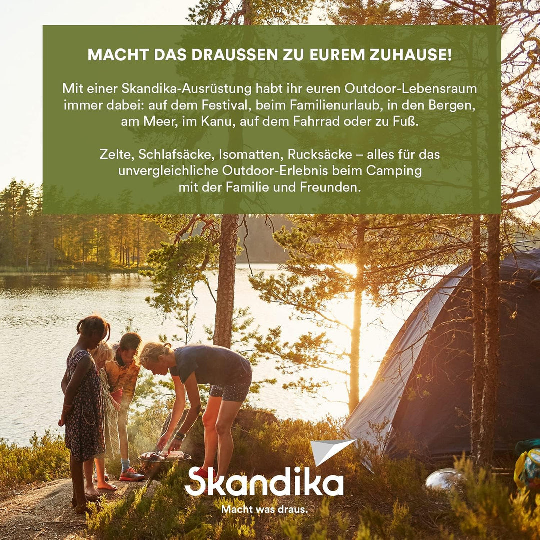 Skandika Windschutz Bora 4,5 m / 6 m | Camping Sichtschutz mit Stangen, stabil, sturmfest, ohne Bohr