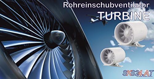 Rohreinschubventilator Soundless Turbine Duo 100mm 100mm ohne