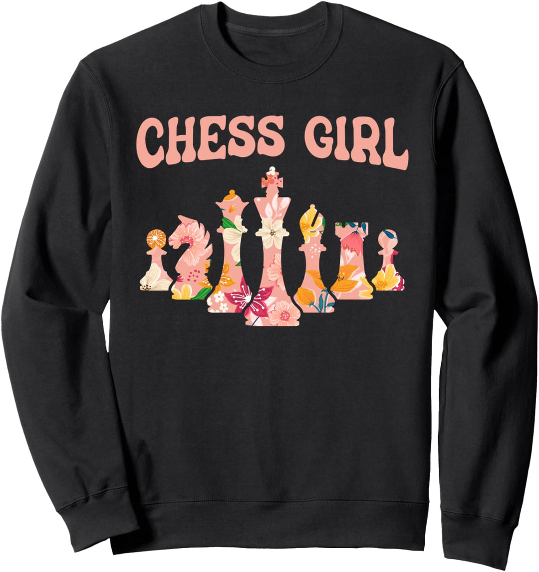 Schach Girl Schachspieler Schachfigur Schachbrett - Schach Sweatshirt