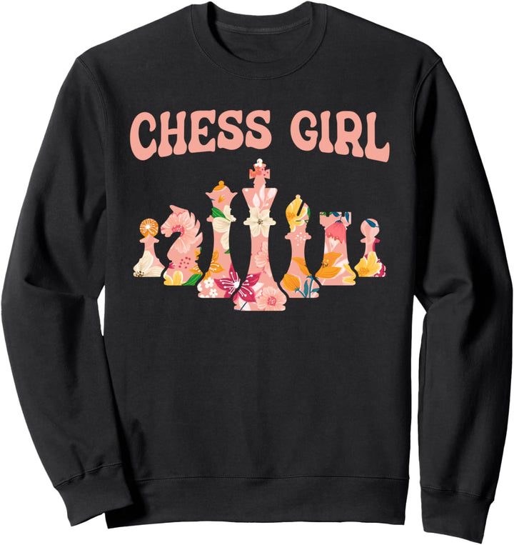 Schach Girl Schachspieler Schachfigur Schachbrett - Schach Sweatshirt
