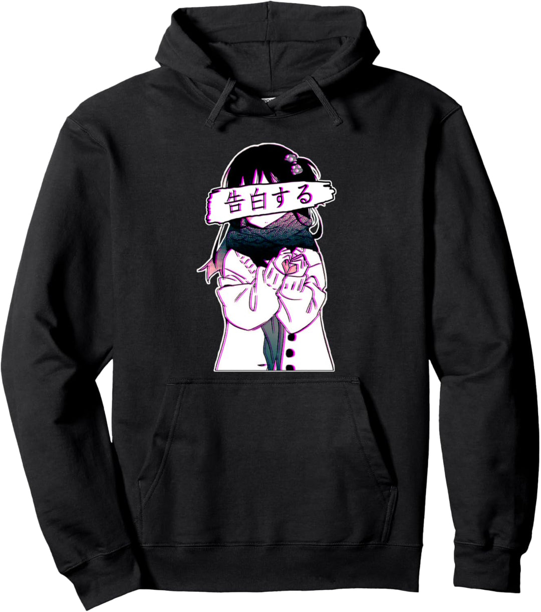 Anime Vaporwave "Confess" Japaner Otaku Weeaboo Pullover Hoodie