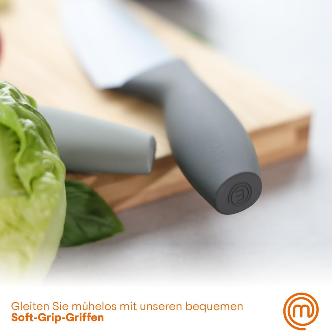 MasterChef Messerset, Küchenmesser Set ink. Kochmesser, Gemüsemesser, Schälmesser, Schneidemesser &