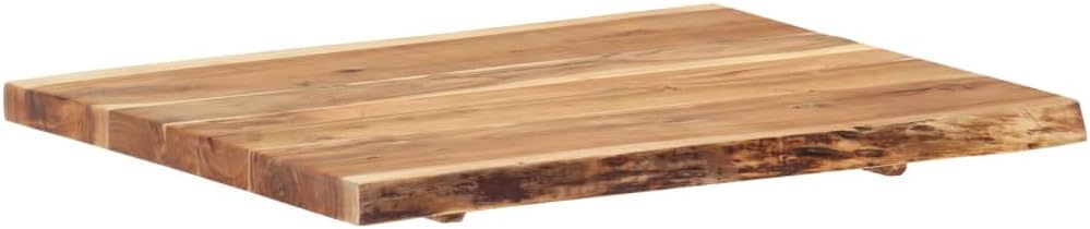 vidaXL Massivholz Tischplatte Baumkante Massivholzplatte Akazie 80x(50-60) x3,8cm 80 x 60 x 3.8 cm,