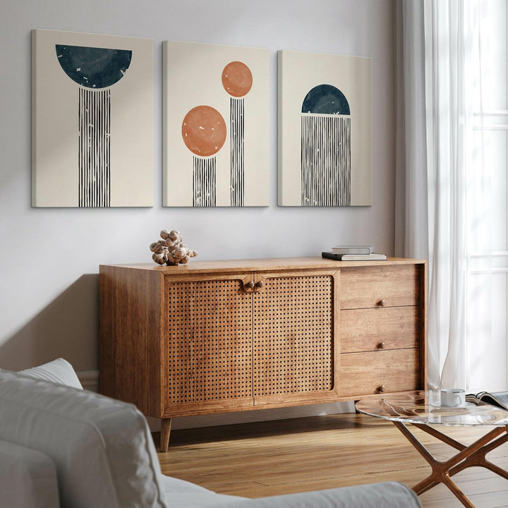 Muralo - Wandbilder Set - Leinwand Bilder Set Aufhängefertig - Bilder für Wohnzimmer Schlafzimmer -
