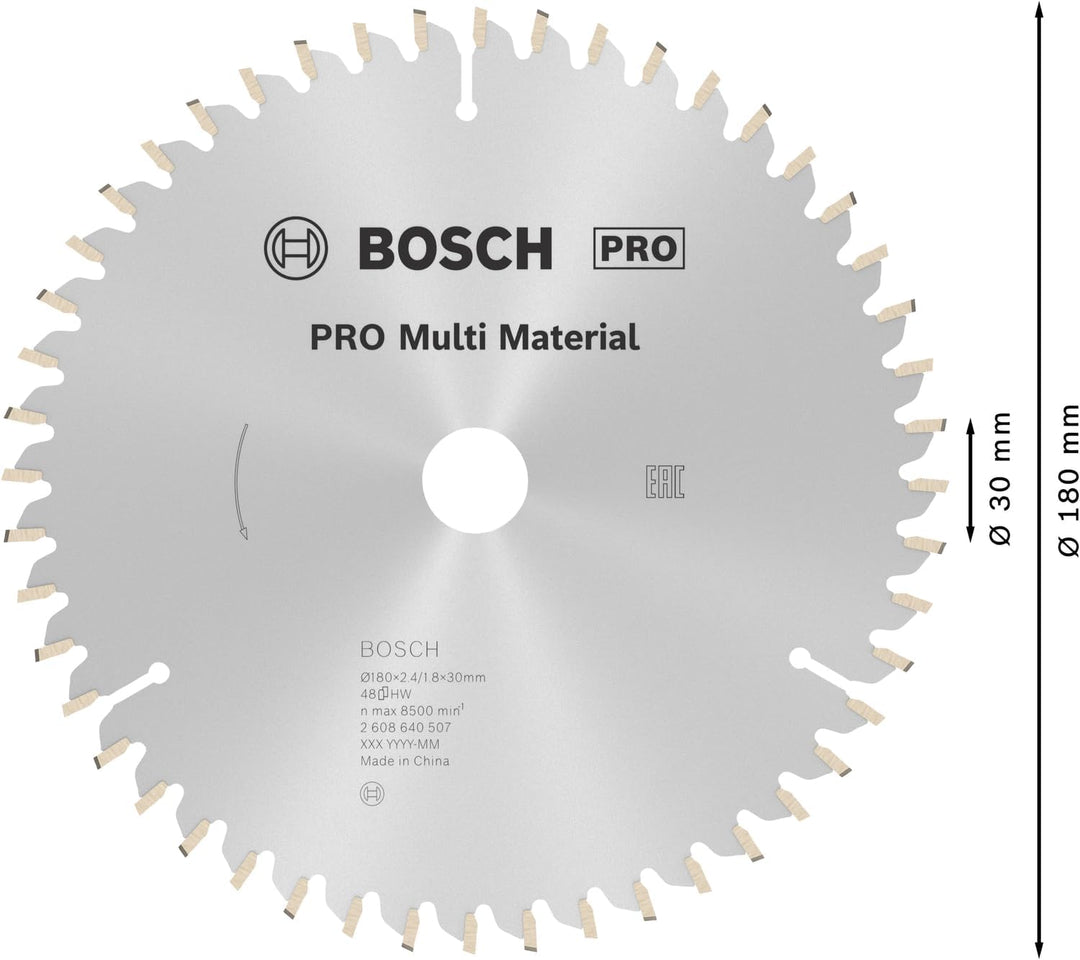 Bosch Accessories Bosch Professional 1x Kreissägeblatt Multi Material (für Multimaterial, Sägeblatt