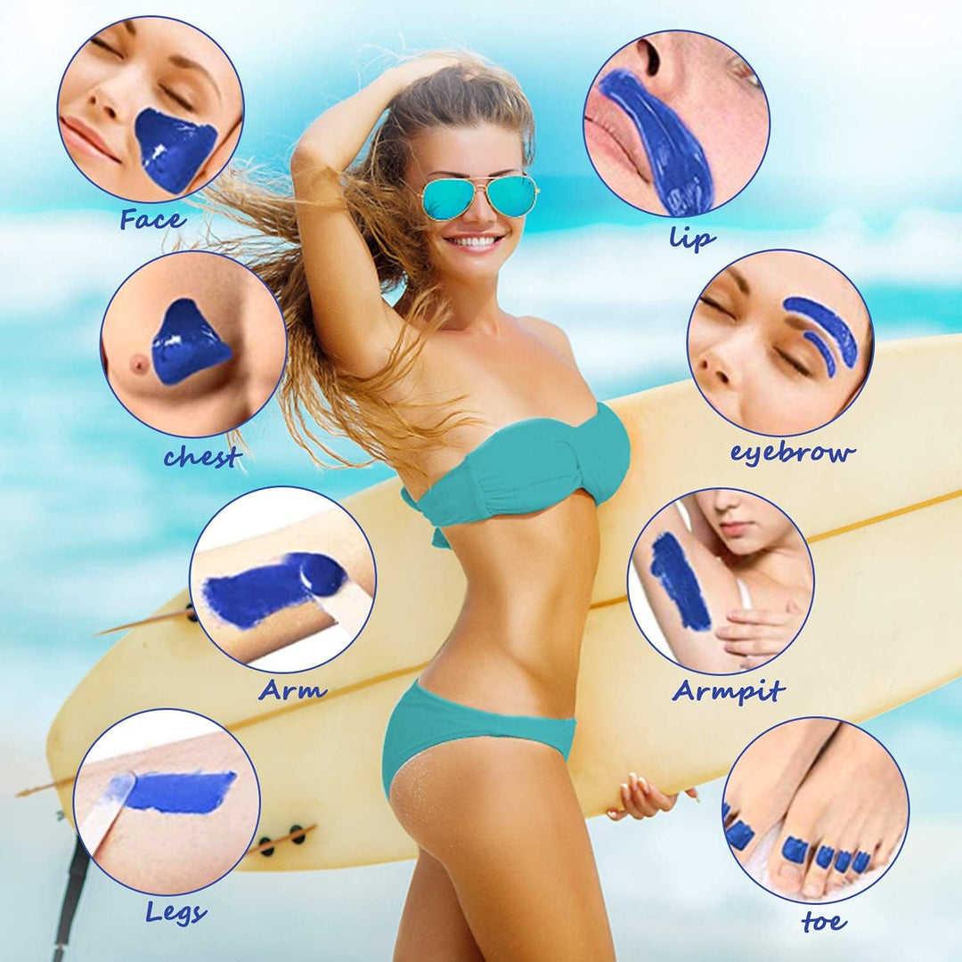 Easkep Wachswärmer Waxing Set mit 500g Wachsbohnen- Warm Wax Set wachsmaschine enthaarung set - Waxi
