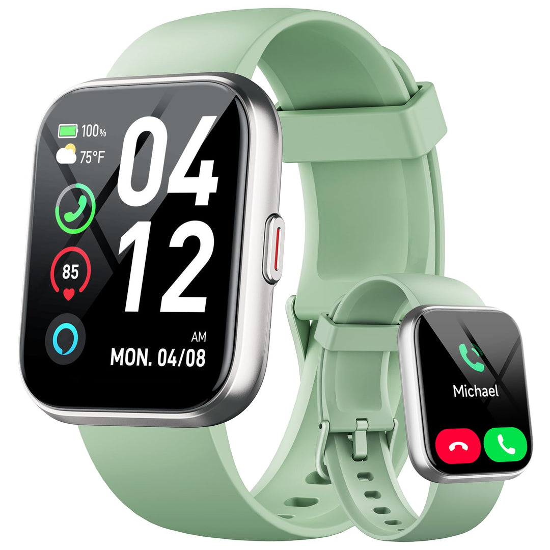 aeac Smartwatch Herren Damen, 1.85" Smart Watch mit Telefonfunktion/Whatsapp, Fitnessuhr Tracker mit