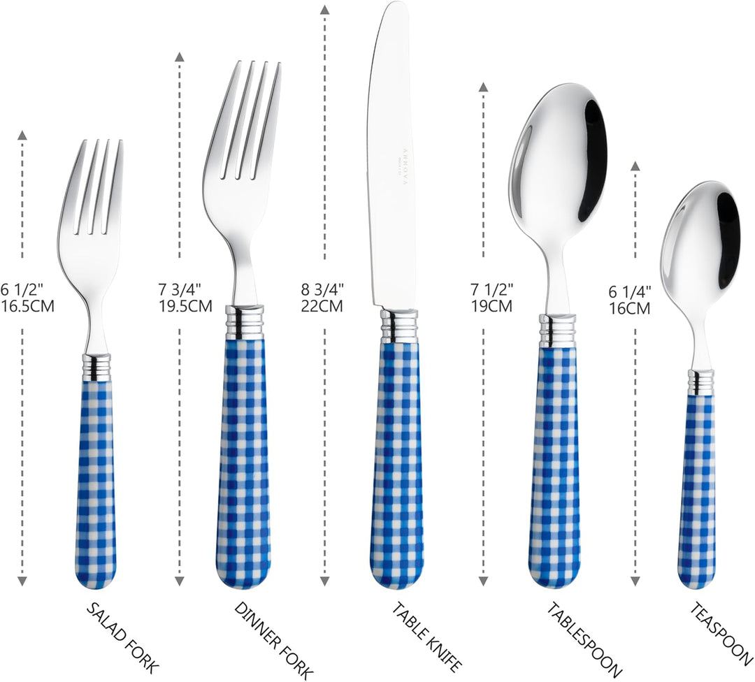 ANNOVA Besteckset, 20-teilig, Griff aus Edelstahl - 4 x Tafelmesser; 4 x Tafelgabeln; 4 x Salatgabel