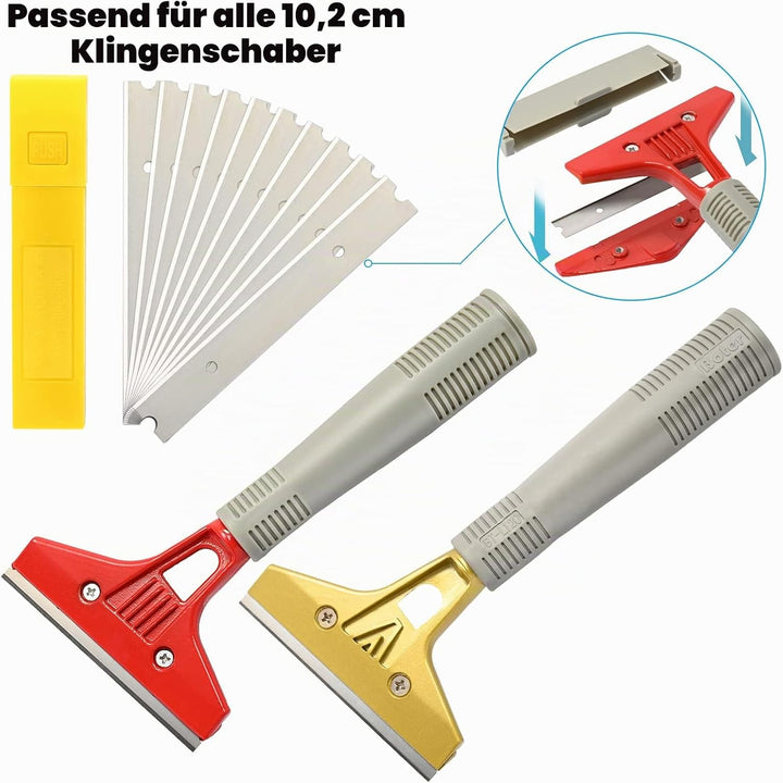 EHDIS 50 Stück Ersatzklinge für Schaber 100mm, Klinge für Fenster, Tapetenschaber Klingen, Kohlensto