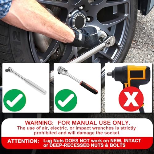 Spurtar 5 Stück Steckschlüsselsatz, Special Schraubenausdreher Werkzeug zum Entfernen von Schraubenm