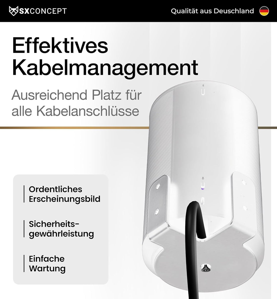Era 100 Wandhalterung | Sonos Wandhalterung für Sonos Era 100 | Eck-Variante | platzsparend | Made i