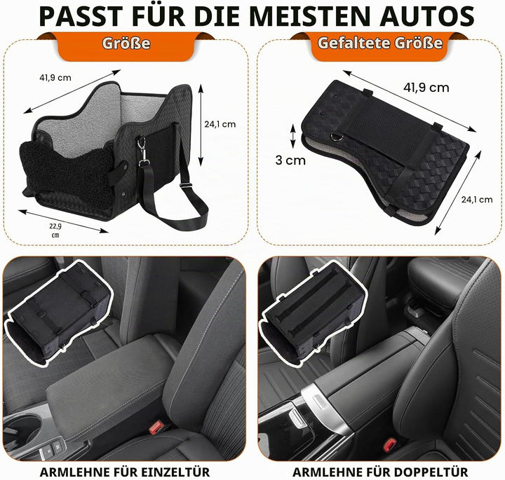 Hunde Autositz, Hundesitz Auto, für kleine bis mittlere Hunde, Rutschfester Hundeautositz mit Sicher