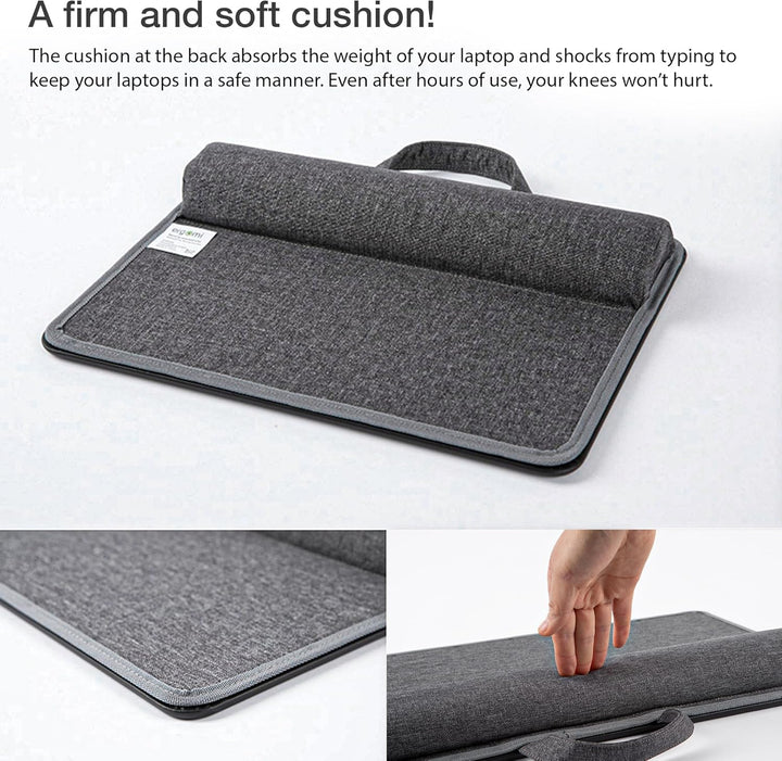 ergomi Kleines Laptopkissen Schoss | Tragbare Laptopunterlage mit Kissen, Handgelenkstütze | Lesen A