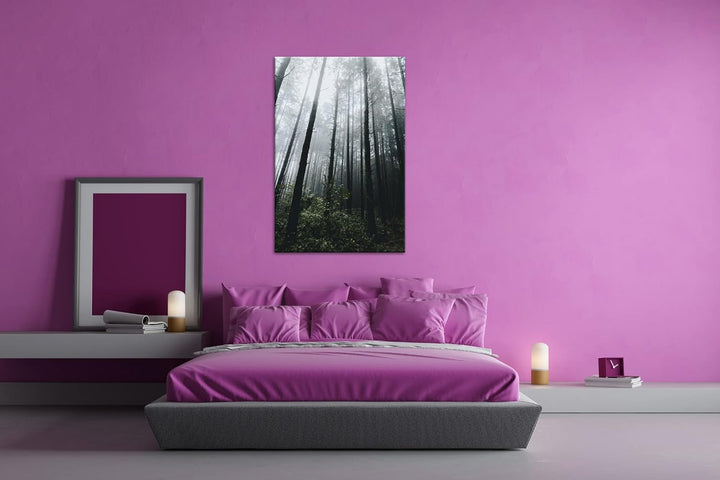 deyoli gigantischer Wald Format: 100x70 cm als Leinwandbild, Motiv fertig gerahmt auf Echtholzrahmen