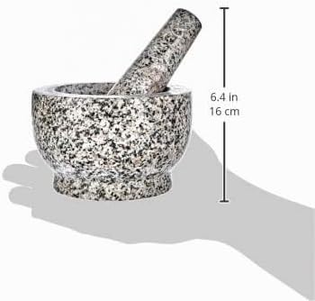 ZELLER PRESENT SCHÖNER LEBEN. PRAKTISCH WOHNEN. 24503 Mörser und Stössel-Set, Granit, grau, ca. Ø 13