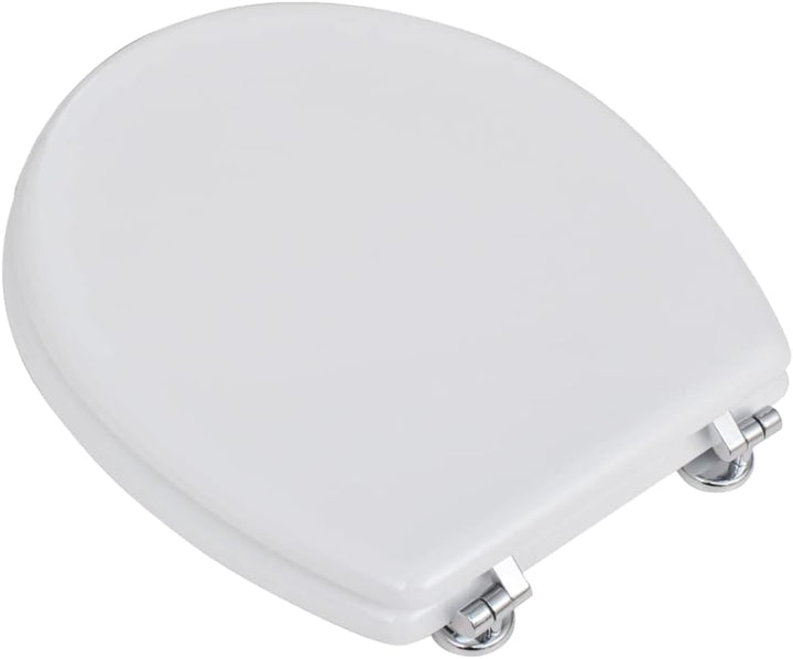 HOMIUSE Toilettensitz MDF Deckel Schlichtes Design Weiss Toilettendeckel Wc Sitz Klobrille Wc Deckel