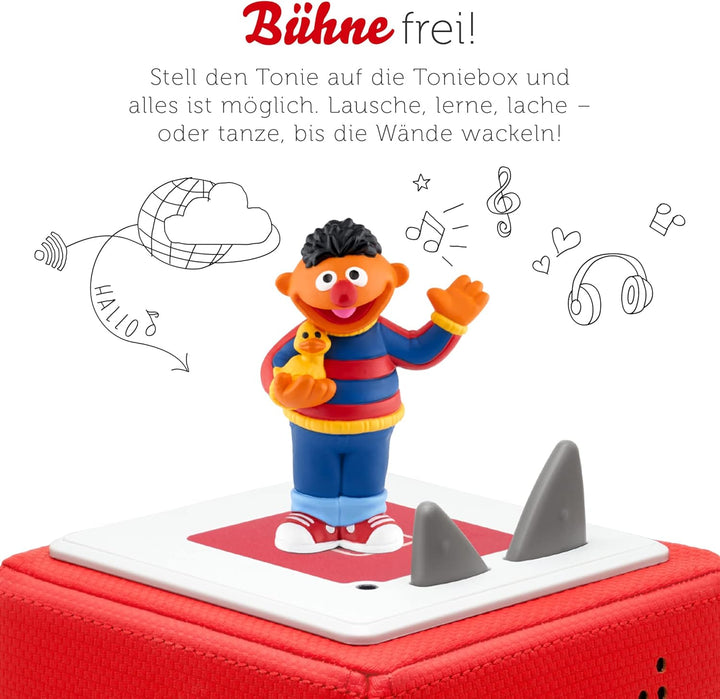 tonies Hörfigur für Toniebox, Sesamstrasse – Ernie, Hörspiel mit Liedern für Kinder ab 3 Jahren, Spi