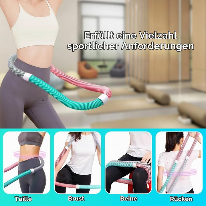 ADDLIVE Hula Hoop mit Gewicht, Faltbarer Hula Hoop Reifen, Soft Hula Hoop zum Abnehmen mit Gewicht,