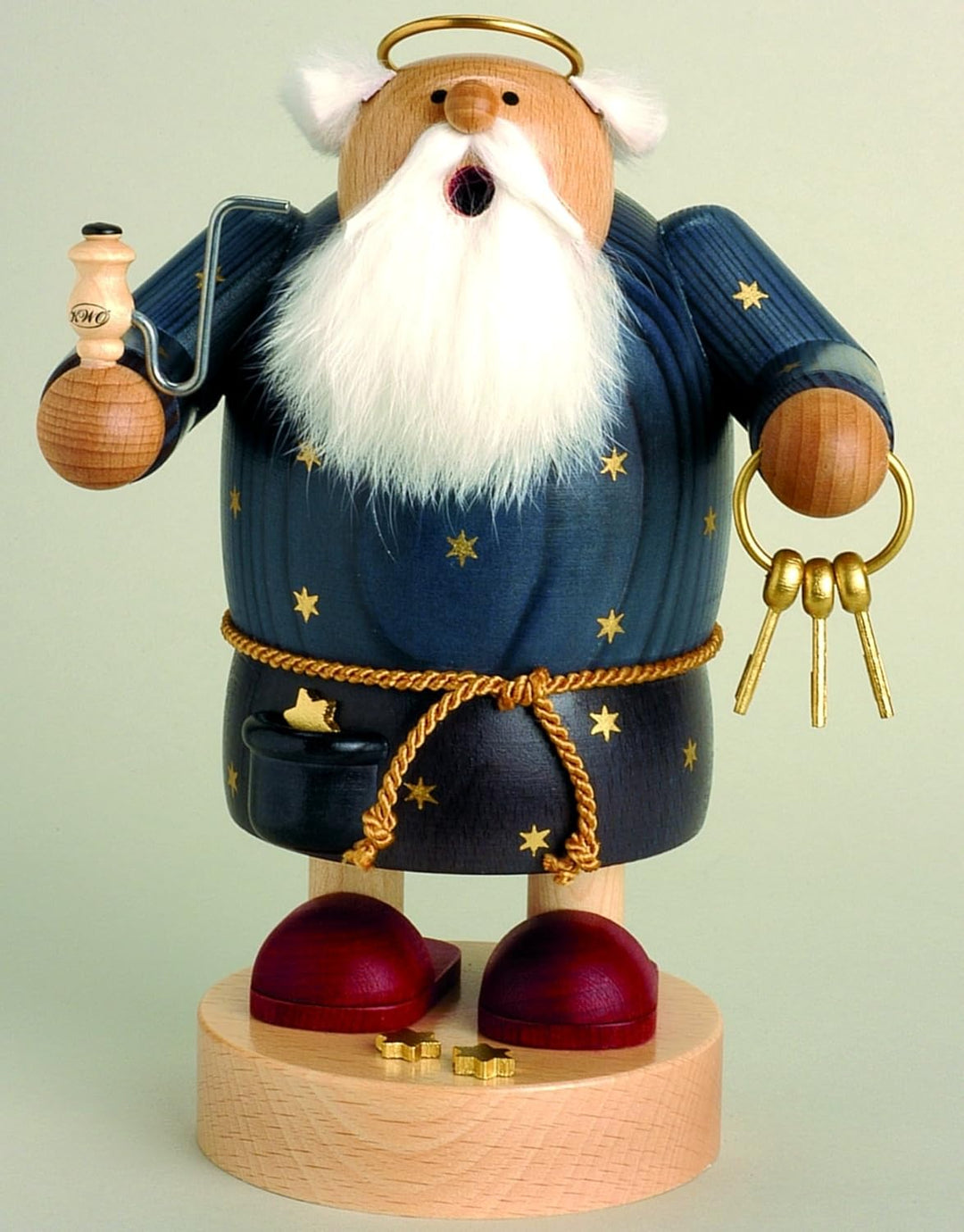 KWO Olbernhau 21622 Räuchermännchen Petrus, 19 cm