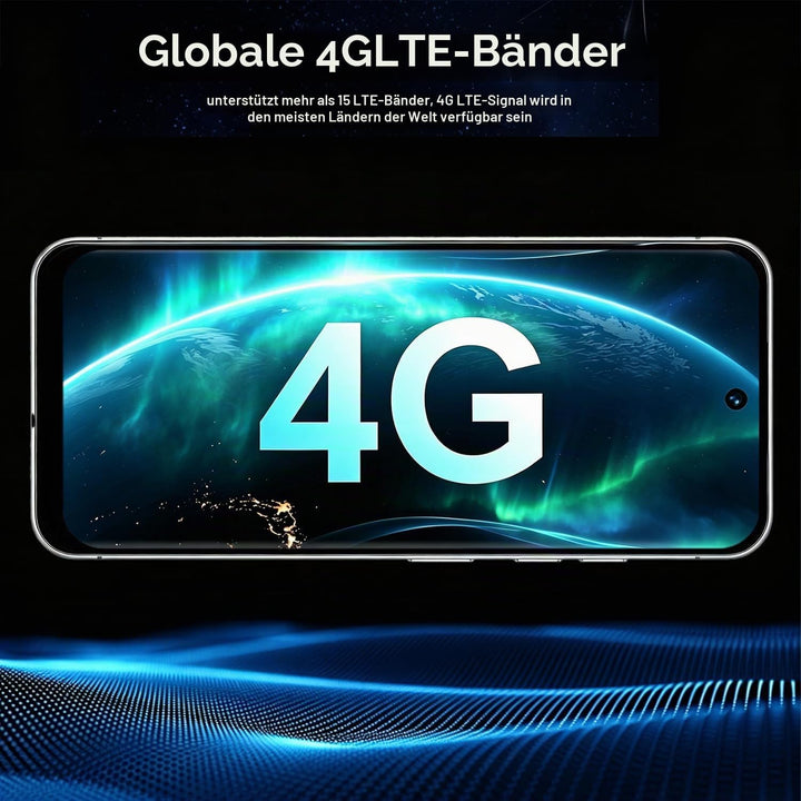 4G Dual SIM Smartphone mit 6,6 Zoll InCell HD-Bildschirm, 4GB+32GB Speicher (bis 256GB erweiterbar),