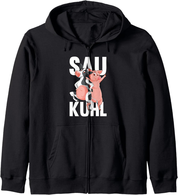 Landwirt Bauer Sau Kuhl - Schweinchen Ferkel Schwein Kapuzenjacke